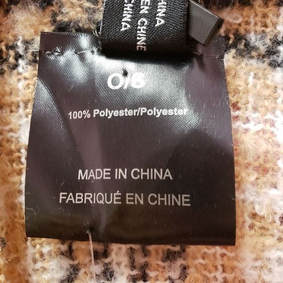 NWT 🤎 LA Express Tartan Shawl/Wrap/Poncho - Picture 4 of 6
